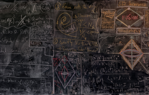 beauty is sometimes messy. a quantum physicists' chalkboard. series by alejandro guijarro.